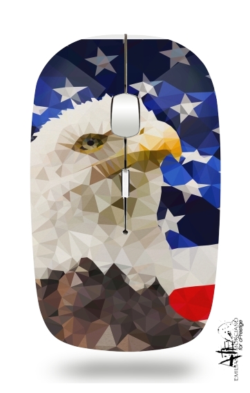 American Eagle and Flag for Wireless optical mouse with usb receiver