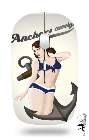  Anchors Aweigh - Classic Pin Up for Wireless optical mouse with usb receiver