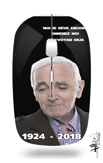  Aznavour Hommage Fan Tribute for Wireless optical mouse with usb receiver