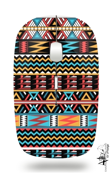  aztec pattern red Tribal for Wireless optical mouse with usb receiver