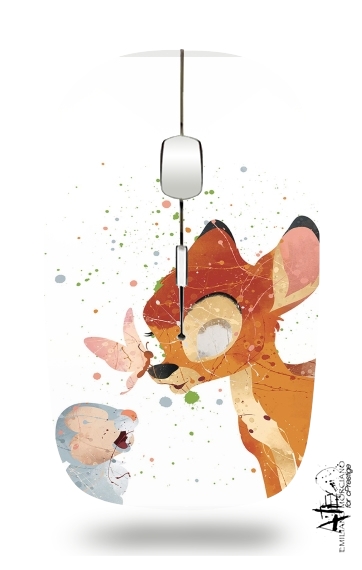  Bambi Art Print for Wireless optical mouse with usb receiver