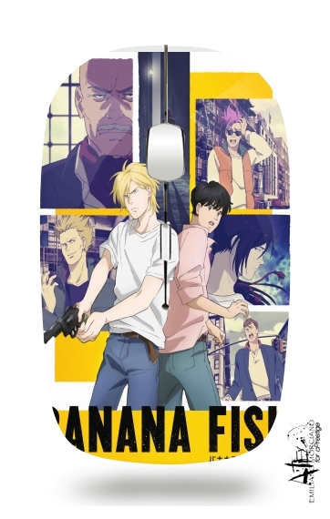  Banana Fish FanArt for Wireless optical mouse with usb receiver