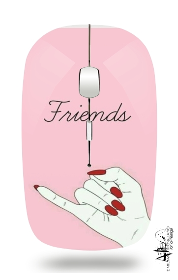 BFF Best Friends Pink Friends Side for Wireless optical mouse with usb receiver