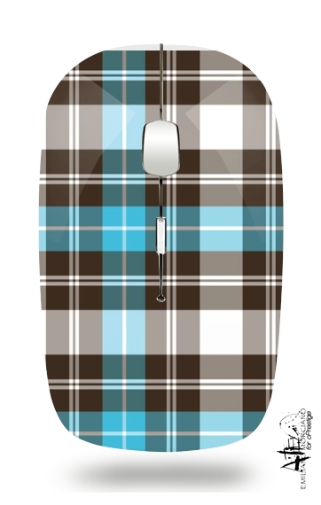  Blue Plaid for Wireless optical mouse with usb receiver