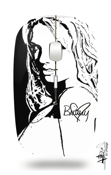  Britney Tribute Signature for Wireless optical mouse with usb receiver