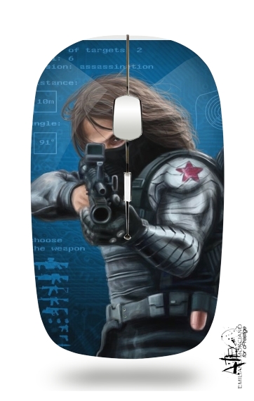  Bucky Barnes Aka Winter Soldier for Wireless optical mouse with usb receiver