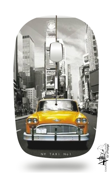  Yellow taxi City of New York City for Wireless optical mouse with usb receiver