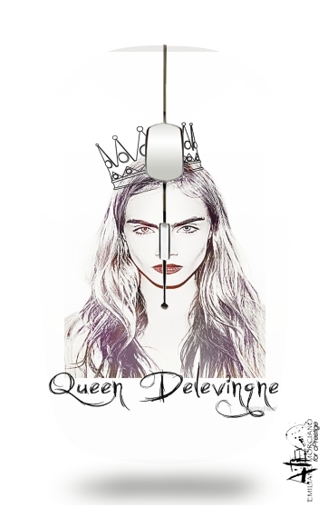  Cara Delevingne Queen Art for Wireless optical mouse with usb receiver