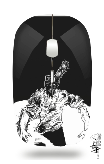  chainsaw man black and white for Wireless optical mouse with usb receiver