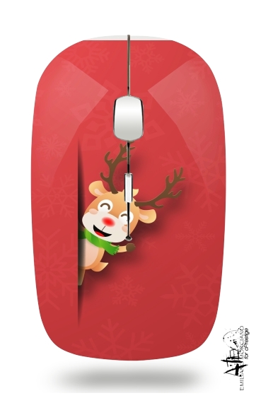  Christmas Reindeer for Wireless optical mouse with usb receiver