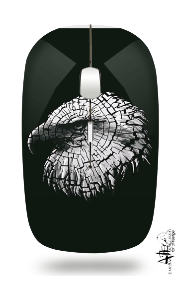  cracked Bald eagle  for Wireless optical mouse with usb receiver