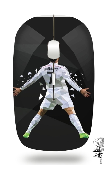  Cristiano Ronaldo Celebration Piouuu GOAL Abstract ART for Wireless optical mouse with usb receiver