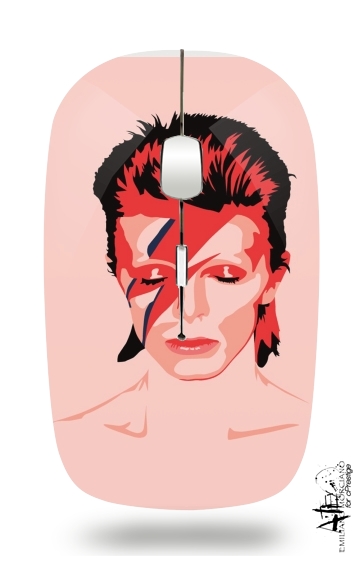  David Bowie Minimalist Art for Wireless optical mouse with usb receiver
