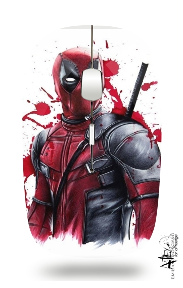  Deadpool Painting for Wireless optical mouse with usb receiver