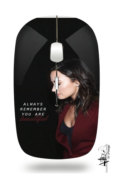  Demi Lovato Always remember you are beautiful for Wireless optical mouse with usb receiver