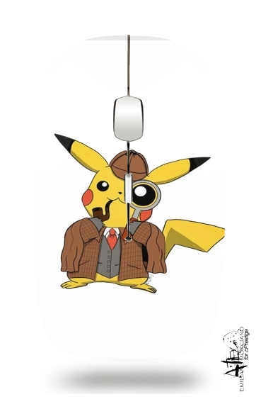  Detective Pikachu x Sherlock for Wireless optical mouse with usb receiver