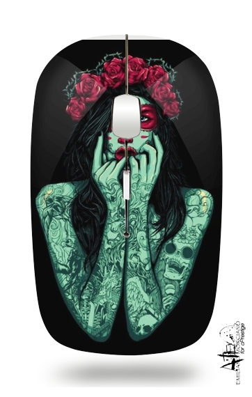  Dia de los Muertos for Wireless optical mouse with usb receiver