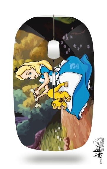  Disney Hangover Alice and Simba for Wireless optical mouse with usb receiver