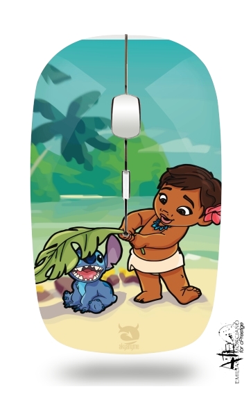  Disney Hangover Moana and Stich for Wireless optical mouse with usb receiver