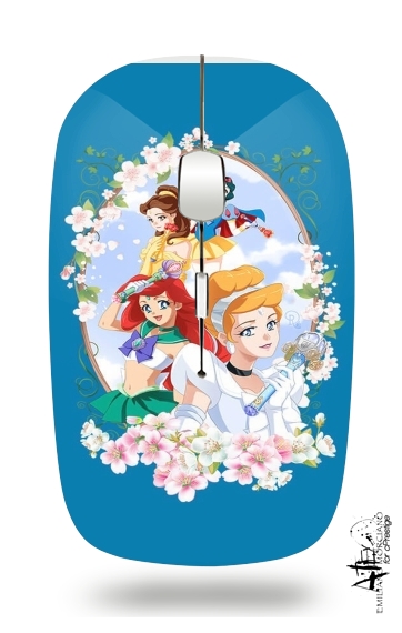  Disney Princess Feat Sailor Moon for Wireless optical mouse with usb receiver