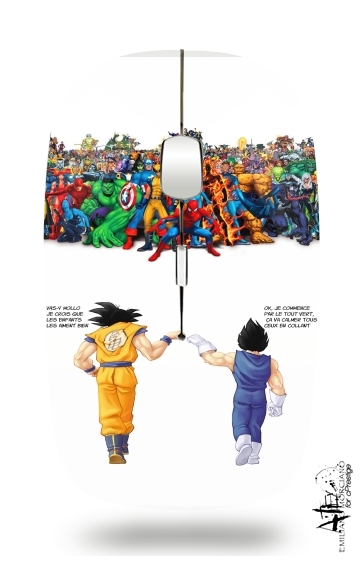  DragonBall x Marvel Combat for Wireless optical mouse with usb receiver