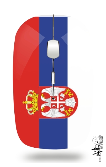  flag of Serbia for Wireless optical mouse with usb receiver