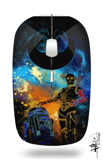  Droids Art for Wireless optical mouse with usb receiver