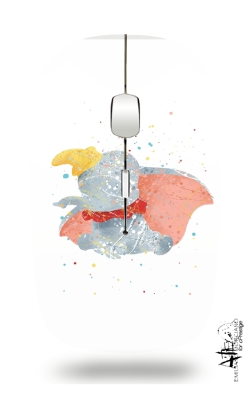  Dumbo Watercolor for Wireless optical mouse with usb receiver
