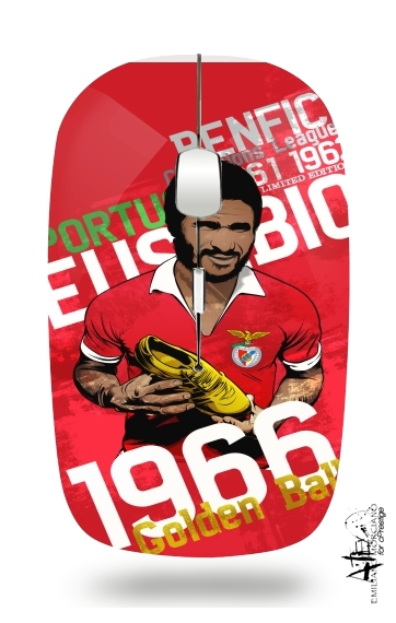  Eusebio Tribute Portugal for Wireless optical mouse with usb receiver