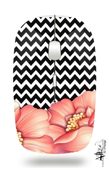  flower power and chevron for Wireless optical mouse with usb receiver