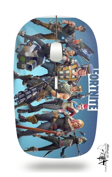  Fortnite Characters with Guns for Wireless optical mouse with usb receiver