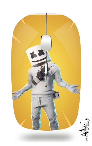  Fortnite Marshmello Skin Art for Wireless optical mouse with usb receiver