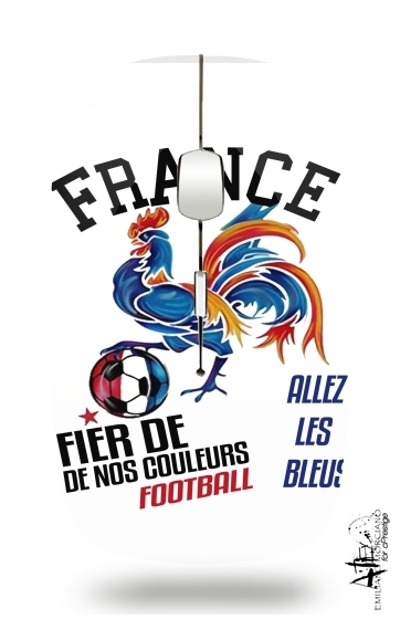  France Football Coq Sportif Fier de nos couleurs Allez les bleus for Wireless optical mouse with usb receiver