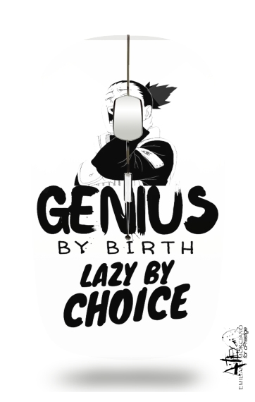  Genius by birth Lazy by Choice Shikamaru tribute for Wireless optical mouse with usb receiver