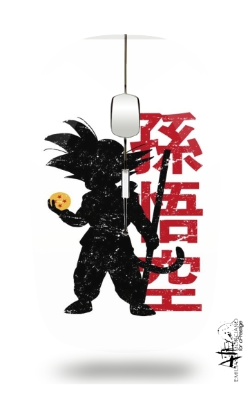  Goku silouette for Wireless optical mouse with usb receiver