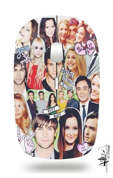  Gossip Girl Fan Collage for Wireless optical mouse with usb receiver