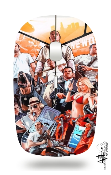  Grand Theft Auto V Fan Art for Wireless optical mouse with usb receiver