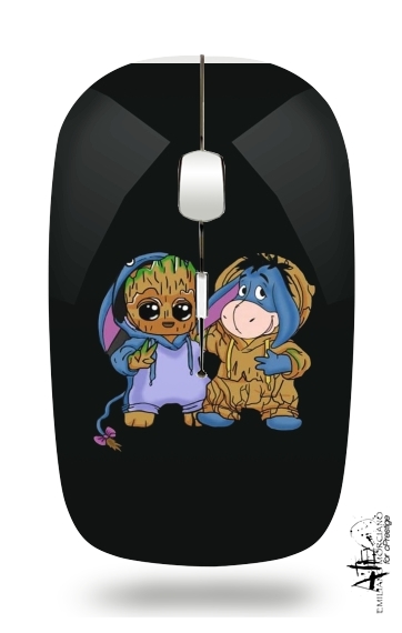  Groot x eeyore for Wireless optical mouse with usb receiver