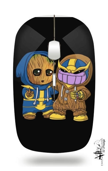  Groot x Thanos for Wireless optical mouse with usb receiver