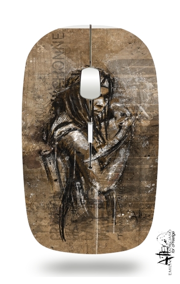 Grunge Michonne  for Wireless optical mouse with usb receiver