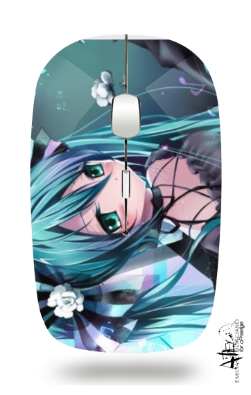  Hatsune Miku Sadness for Wireless optical mouse with usb receiver