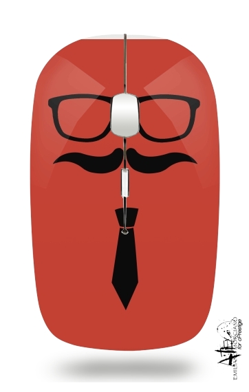  Hipster Face for Wireless optical mouse with usb receiver