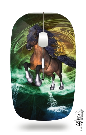  Horse with blue mane for Wireless optical mouse with usb receiver