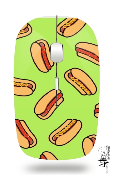  Hot Dog pattern for Wireless optical mouse with usb receiver