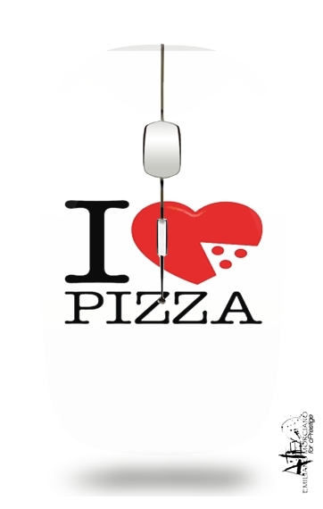  I love Pizza for Wireless optical mouse with usb receiver