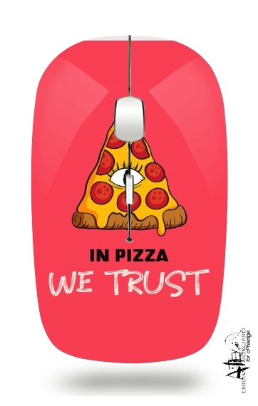  iN Pizza we Trust for Wireless optical mouse with usb receiver