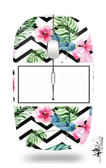  Initial Chevron Flower Name for Wireless optical mouse with usb receiver