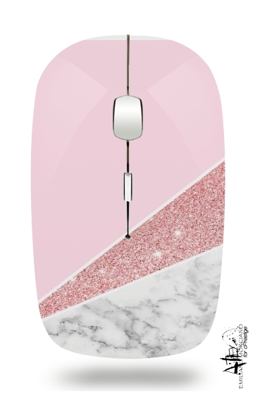  Initiale Marble and Glitter Pink for Wireless optical mouse with usb receiver