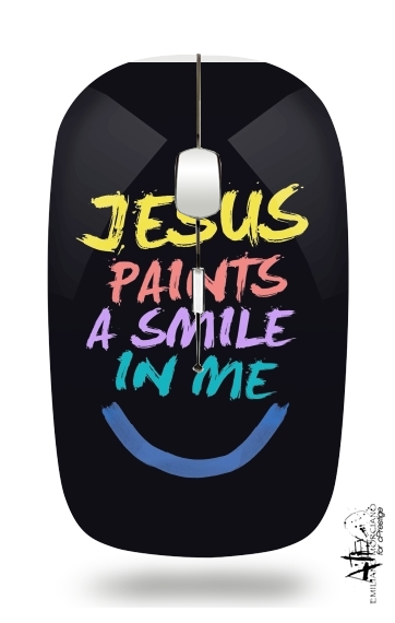  Jesus paints a smile in me Bible for Wireless optical mouse with usb receiver