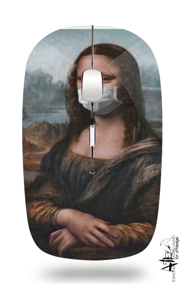  Joconde Mona Lisa Masque for Wireless optical mouse with usb receiver